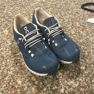Worn maybe 10x. I like the laces ones better than the slip on